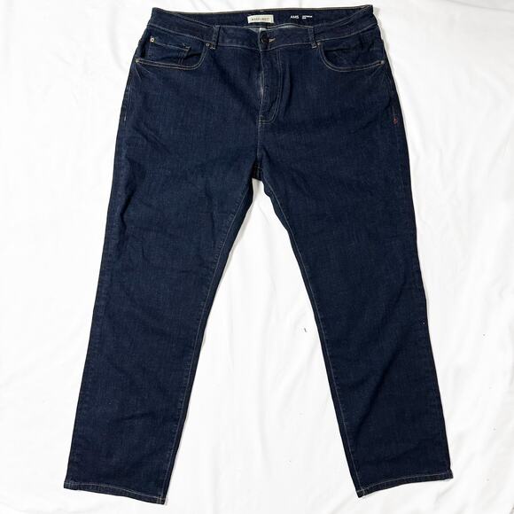 Warp + Weft Amsterdam Slim Jeans Mens Actual Size 39x30 Dark Blue Denim Straight - Picture 1 of 11